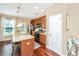 Well-appointed kitchen featuring an island with seating and appliances at 286 Chemistry Cir, Ladson, SC 29456
