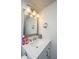 Neat bathroom with modern vanity, a large mirror, and a well-lit space at 306 Crestview Dr # C, Summerville, SC 29485