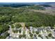 Aerial view of a neighborhood showcasing the home's location and surrounding lush green landscape at 3073 Penny Ln, Johns Island, SC 29455