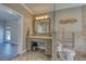 Bathroom with tiled walk-in shower, vanity sink, and access to another room at 3751 St Ellens Dr, Mount Pleasant, SC 29466