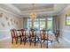 Well-lit dining room features a chandelier, and large windows at 3751 St Ellens Dr, Mount Pleasant, SC 29466