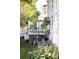Landscaped backyard with flowering plants and mature trees at 3751 St Ellens Dr, Mount Pleasant, SC 29466