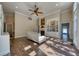 Bright living room with a fireplace, a built-in bookcase and wood flooring at 3751 St Ellens Dr, Mount Pleasant, SC 29466