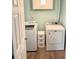 Convenient laundry room with washer, dryer, and storage at 3784 Scotts Mill Dr, North Charleston, SC 29420