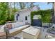 Relaxing backyard oasis with comfortable patio seating and lush greenery, perfect for enjoying the outdoors at 4114 Maidstone Dr, Mount Pleasant, SC 29466