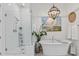 Bathroom showcasing a soaking tub and walk-in shower, offering a spa-like retreat at 4114 Maidstone Dr, Mount Pleasant, SC 29466