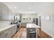 Bright kitchen with a large island, stainless steel appliances, and sleek cabinetry at 4404 Avery Ave, North Charleston, SC 29405