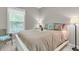 Comfortable bedroom with a cozy bed, accent pillows, and a bedside lamp, creating a warm and inviting atmosphere at 656 Coleman Blvd # 703, Mount Pleasant, SC 29464