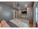 Well-appointed bedroom features built-in storage and a ceiling fan offering both comfort and functionality at 735 Woodward Rd, Charleston, SC 29407