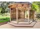 Wooden deck featuring a charming covered pergola with lattice siding at 1027 E Recess Rd, Hanahan, SC 29410