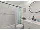 This renovated bathroom features a shower-tub combination, modern vanity, and stylish fixtures at 105 Bermuda Ct, Summerville, SC 29485