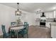 Dining area next to kitchen area with new lighting at 105 Bermuda Ct, Summerville, SC 29485