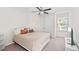 This bedroom features a ceiling fan and closet space, offering both comfort and storage solutions at 111 Gavins Way, Goose Creek, SC 29445
