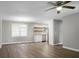 Living area with modern finishes, wood floors, natural light, and open access to the kitchen space at 113 Owens Cir, Summerville, SC 29483