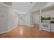 Open kitchen and dining area with exterior access and modern oven range at 121 Arrowridge Ct, Summerville, SC 29485