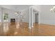 Spacious living room with hardwood floors, fireplace, and lots of natural light at 121 Arrowridge Ct, Summerville, SC 29485