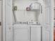 Bright laundry area with a new washer and dryer, as well as built in storage space at 1287 Chatfield St, Mount Pleasant, SC 29464