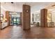 Expansive lobby area with chandeliers, decorative seating and entrance view at 14 Lockwood Dr # 4C, Charleston, SC 29401