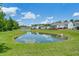 Scenic pond view offering a tranquil backyard ambiance, perfect for relaxation and enjoying the beauty of nature at 141 Cherry Grove Dr, Summerville, SC 29483