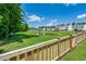 Scenic backyard view with a wooden fence overlooking a serene pond, offering a tranquil and private outdoor space at 141 Cherry Grove Dr, Summerville, SC 29483
