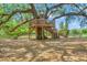 Enjoy this custom treehouse with slides, stairs, and lookout at 141 Cherry Grove Dr, Summerville, SC 29483