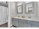 Bathroom with a double vanity, a shower/tub combo, and neutral walls at 1521 Wren Ave, Mount Pleasant, SC 29464