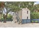 Charming home featuring a stucco exterior, inviting entrance stairs, and a privacy fence, all nestled under mature trees at 19 Smith St # C, Charleston, SC 29401