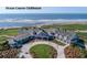 Aerial view of the Ocean Course Clubhouse on Kiawah Island featuring ocean backdrop at 200 Belted Kingfisher Rd, Kiawah Island, SC 29455