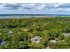 Aerial view of a home on a 1.23-acre lot with wooded privacy and serene surroundings at 200 Belted Kingfisher Rd, Kiawah Island, SC 29455