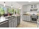 Kitchen view showcasing a sink and granite countertops next to stainless steel oven and range at 206 Chaussee Blvd, Summerville, SC 29483