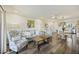 Bright living room featuring stylish seating, wood floors, and an open floorplan connected to the dining area at 2063 Long Bend Dr, Seabrook Island, SC 29455