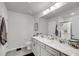 Bathroom with dual sinks, vanity with drawers, and shower with glass doors at 2109 Rowan Rd, Johns Island, SC 29455