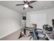 Bedroom equipped as a music studio features a ceiling fan and ample space at 2109 Rowan Rd, Johns Island, SC 29455