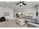 Spacious living room featuring an open layout with neutral walls and a modern sofa at 2109 Rowan Rd, Johns Island, SC 29455
