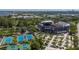 Aerial view of Credit One Stadium, tennis courts and the community of Daniel Island at 2431 Settlers St, Charleston, SC 29492