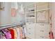 Well-organized walk-in closet with custom shelves, drawers, and hanging storage at 2431 Settlers St, Charleston, SC 29492