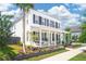 Charming two-story home featuring a welcoming front porch, swing, and well-manicured lawn at 262 Great Lawn Dr, Summerville, SC 29486