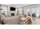 Inviting living room featuring a fireplace, TV, and access to outdoor seating at 262 Great Lawn Dr, Summerville, SC 29486
