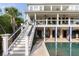 Backyard with a pool, a patio and a staircase at 2705 Parkers Landing Rd, Mount Pleasant, SC 29466
