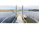 Waterfront home features a private dock for boating and enjoying waterfront sunsets at 2705 Parkers Landing Rd, Mount Pleasant, SC 29466