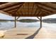 Waterfront gazebo features a lake view perfect for outdoor entertaining and enjoying waterfront sunsets at 2705 Parkers Landing Rd, Mount Pleasant, SC 29466