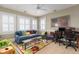 Comfortable living room area with an American flag over the desk and a colorful rug at 2705 Parkers Landing Rd, Mount Pleasant, SC 29466