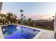 Backyard swimming pool at dusk at 2705 Parkers Landing Rd, Mount Pleasant, SC 29466