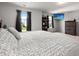 Bright bedroom with large bed, dark wood accents, and ample natural light at 2746 Sunrose Ln, Johns Island, SC 29455