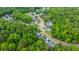 Bird's eye view captures homes near winding roads enveloped by a dense tree canopy at 3031 Ellington Dr, Summerville, SC 29485