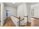 Hallway with hardwood floors leading to bedrooms and other living spaces at 305 Whitewood Ct, Moncks Corner, SC 29461