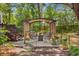 Back yard with patio with seating and lush landscaping, perfect for outdoor gatherings at 318 N Magnolia St, Summerville, SC 29483