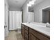 Bathroom with a double sink vanity and walk in shower at 410 Eliston St, Summerville, SC 29486