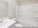 Clean bathroom featuring single vanity, and tub with shower at 714 N Hickory St # 13, Summerville, SC 29483