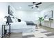 Cozy bedroom featuring a queen size bed, neutral decor and wooden floors at 10 Bayshore Blvd, Goose Creek, SC 29445